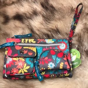 NWT Lily Bloom Kim Wristlet - Playful Garden Print